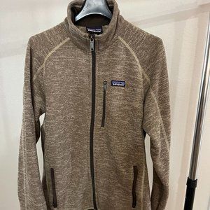 Patagonia Sweater Fleece Jacket-Tan Men's Medium-Preowned/Excellent Condition